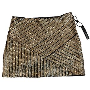 Gold sequin skirt